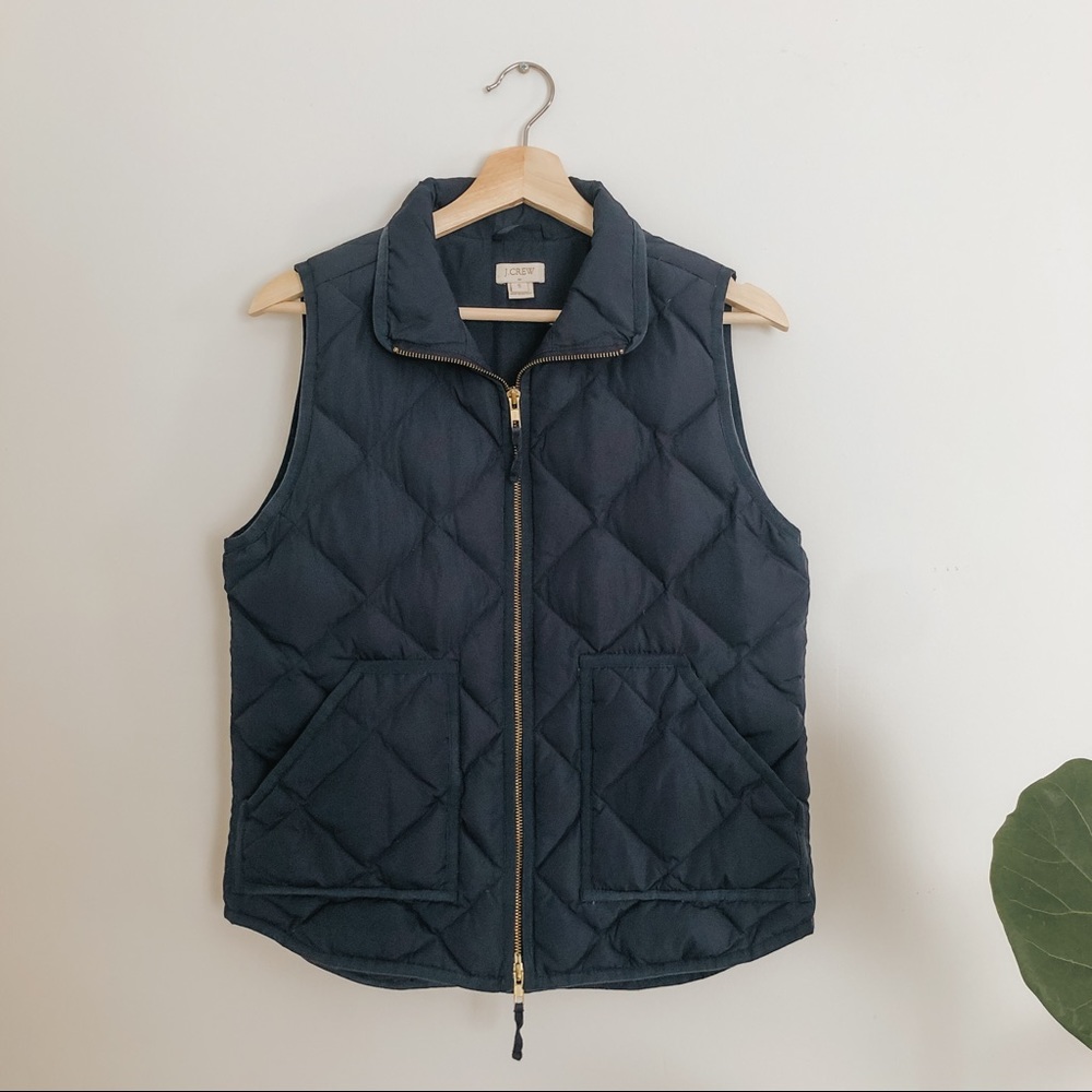 J. Crew Navy Puffer Vest